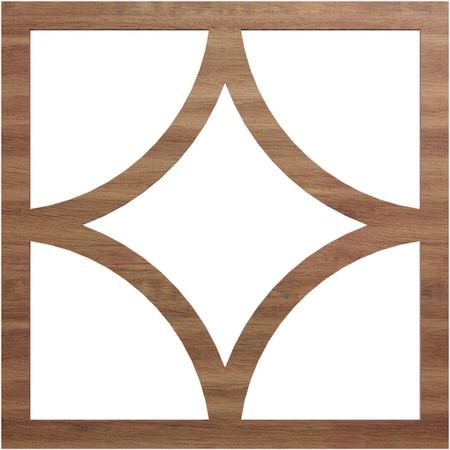 Ekena Millwork Statesman Wood Fretwork Pierced Ceiling Medallion, Walnut, 16"OD x 10 1/4"ID x 3/8"T CMWP16X16X0375STWA